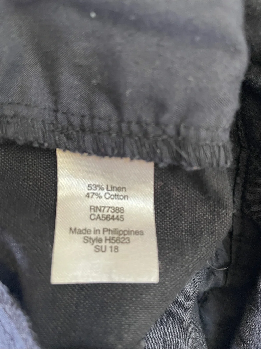 J. Crew Linen/Cotton Blend Scallop Hem Mid-Rise Black 3 1/2” Shorts Size 2